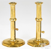 PAIR OF ENGLISH BRASS SIDE EJE