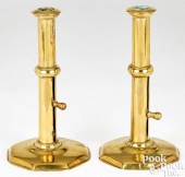 PAIR OF ENGLISH BRASS SIDE EJE