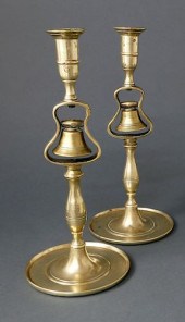 PAIR OF ENGLISH BRASS TAVERN C