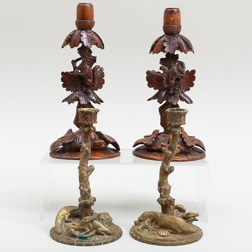 PAIR OF ENGLISH CARVED WOOD