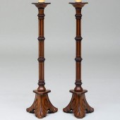 PAIR OF ENGLISH CARVED WOOD CA