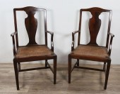 PAIR OF ENGLISH CHIPPENDALE CH