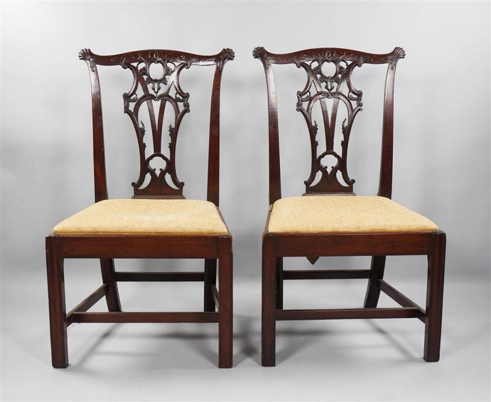 PAIR OF ENGLISH CHIPPENDALE