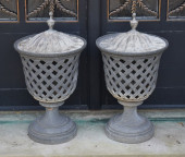 PAIR OF  ENGLISH CLASSICAL LEA