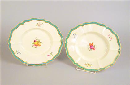 Pair of English creamware fruit