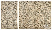 PAIR OF ENGLISH CREWELWORK CUR