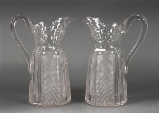 Pair of English cut and faceted