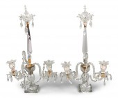 PAIR OF ENGLISH CUT GLASS GIRA