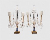 PAIR OF ENGLISH CUT-GLASS TWO