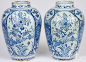 PAIR OF ENGLISH DELFTWARE JARS