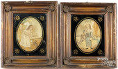 PAIR OF ENGLISH EMBROIDERIES<b