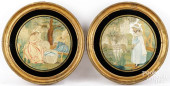 PAIR OF ENGLISH EMBROIDERIES<b