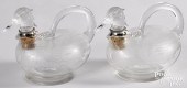 PAIR OF ENGLISH ETCHED GLASS D