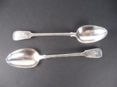 Pair of English 'fiddle' patte