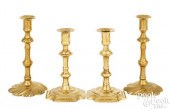 PAIR OF ENGLISH GEORGIAN BRASS