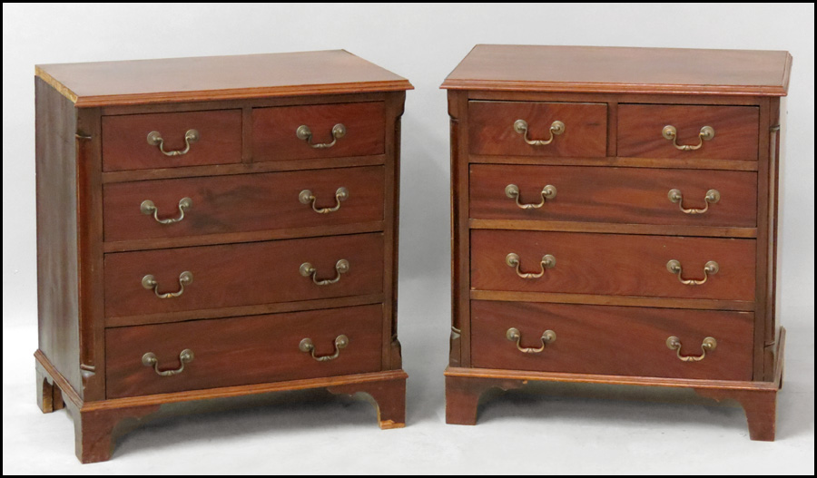 PAIR OF ENGLISH GEORGIAN MAHOGANY