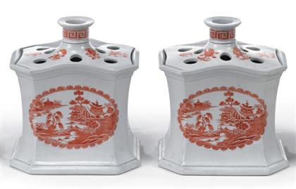 Pair of English iron-red 'Willow'