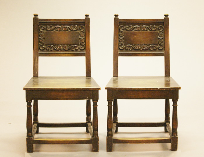 Pair of English Jacobean-Style