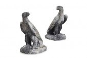 PAIR OF ENGLISH LEAD EAGLE FOR