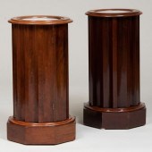 PAIR OF ENGLISH MAHOGANY AND M