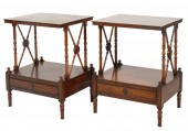 PAIR OF ENGLISH MAHOGANY END T