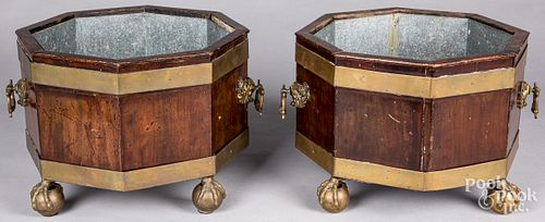 PAIR OF ENGLISH MAHOGANY WINE