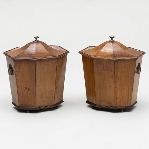 PAIR OF ENGLISH METAL-MOUNTED