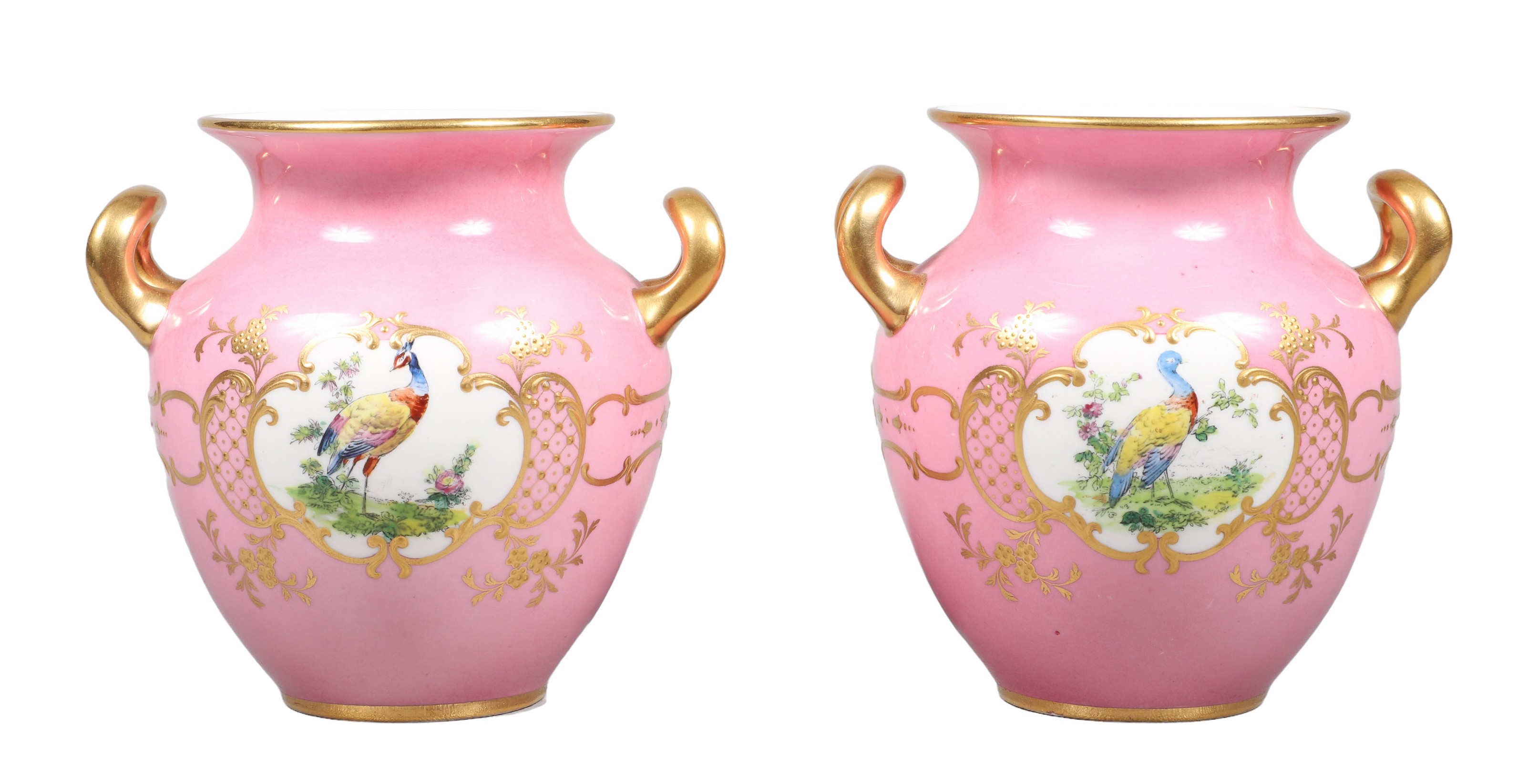 Pair of English Mintons double