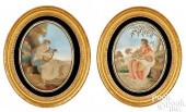 PAIR OF ENGLISH OVAL SILK NEED