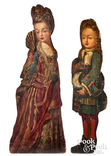 PAIR OF ENGLISH PAINTED PINE
