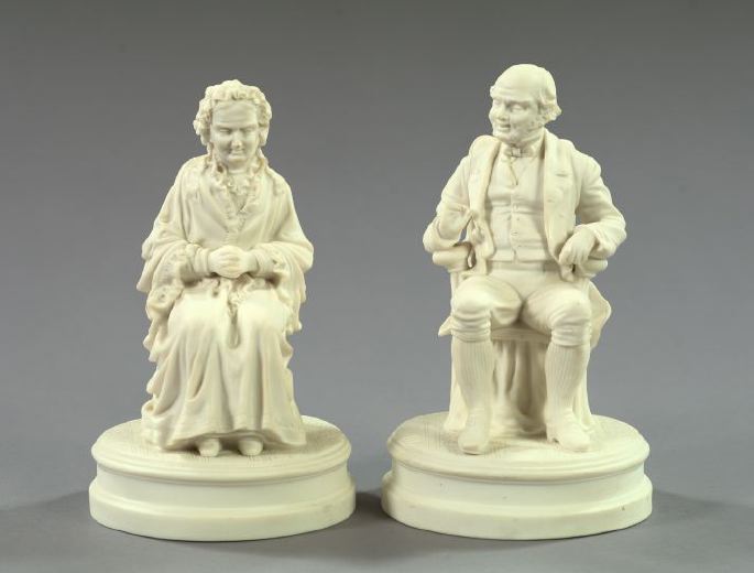 Pair of English Parian Porcelain