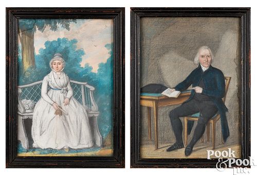 PAIR OF ENGLISH PASTEL