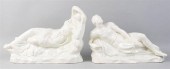 PAIR OF ENGLISH PEARLWARE FIGU