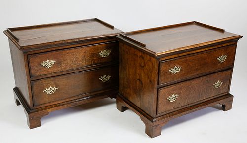 PAIR OF ENGLISH PETITE OAK