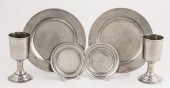 PAIR OF ENGLISH PEWTER CHALICE