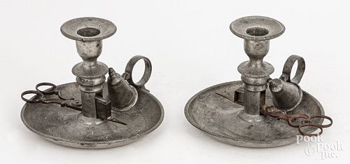 PAIR OF ENGLISH PEWTER