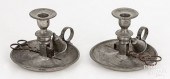 PAIR OF ENGLISH PEWTER CHAMBER