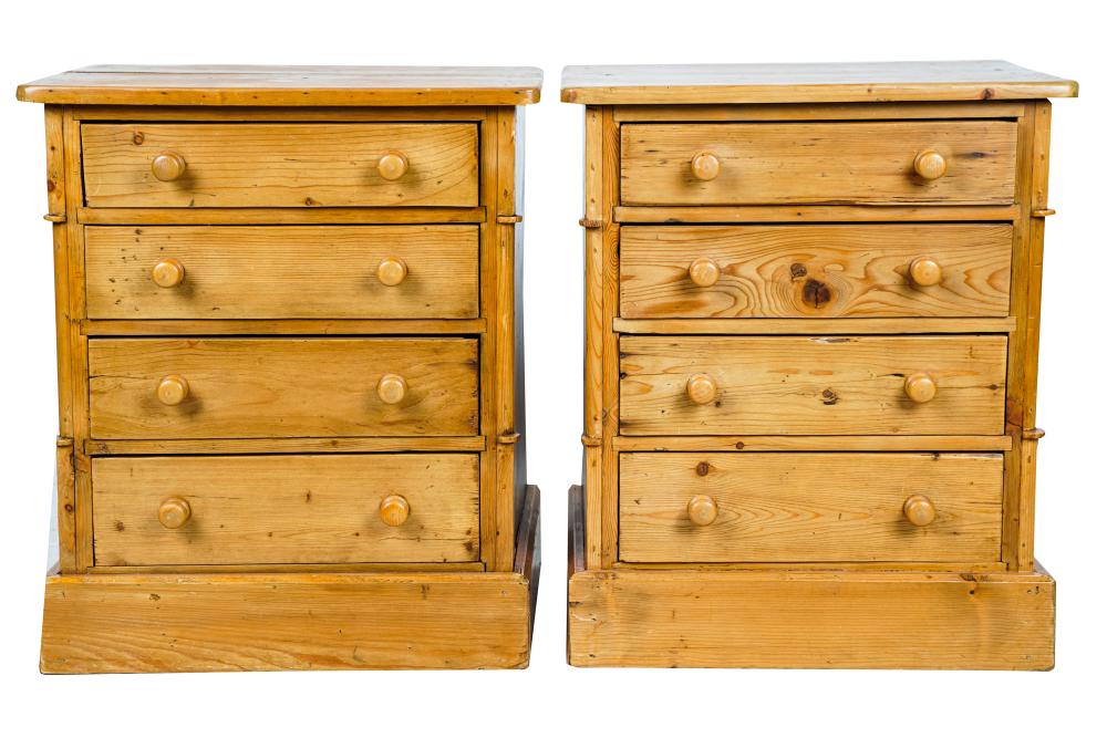PAIR OF ENGLISH PINE FOUR DRAWER