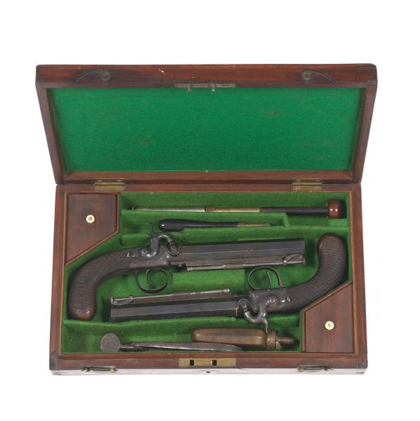 PAIR OF ENGLISH PISTOLS FROM THAME,