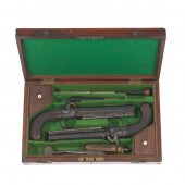 PAIR OF ENGLISH PISTOLS FROM T