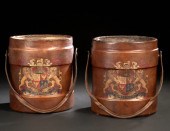 Pair of English Polychromed Le