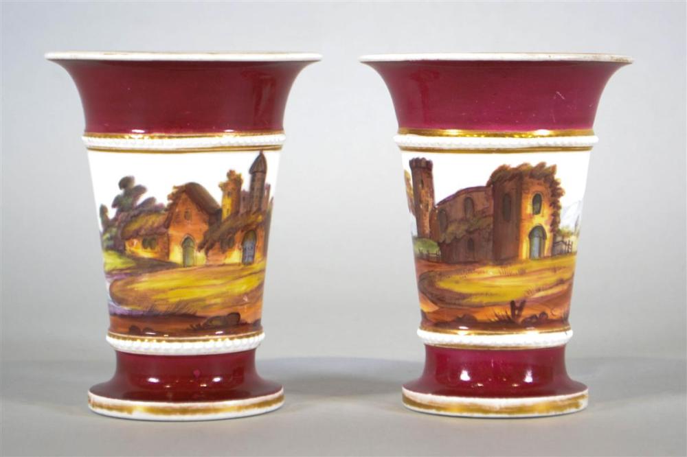 PAIR OF ENGLISH PORCELAIN