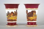PAIR OF ENGLISH PORCELAIN BURG