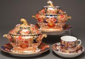 Pair of English porcelain sauc