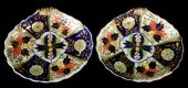 PAIR OF ENGLISH PORCELAIN SHEL