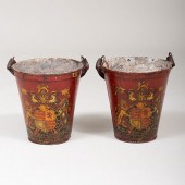 PAIR OF ENGLISH RED AND POLYCH