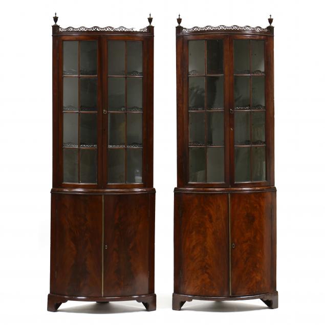 PAIR OF ENGLISH REGENCY MAHOGANY