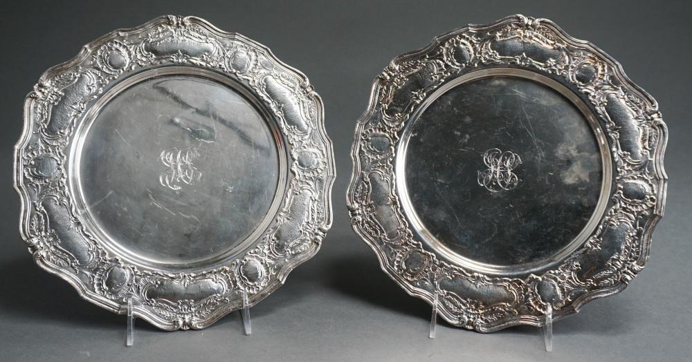 PAIR OF ENGLISH ROCOCO SILVERPLATED