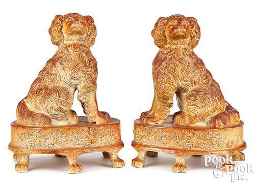 PAIR OF ENGLISH SALT-GLAZED