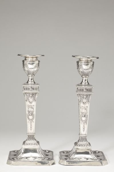Pair of English Silver Adamesque